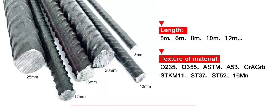 Wholesale Iron Weld Reinforced Steel Rebar 14mm 20mm T10 Concrete Rebar Steel Wire Ropes Ss Rope Steel Deformed Rebar